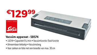Exellent Solis Vacuum-apparaat SB574 aanbieding