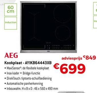 Exellent AEG Kookplaat AYIKB64443XB aanbieding