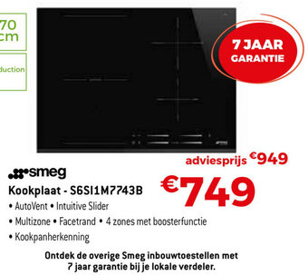 Smeg Kookplaat S6SI1M7743B