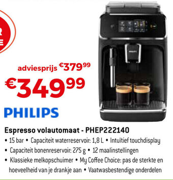 Exellent Philips Espresso volautomaat PHEP222140 aanbieding
