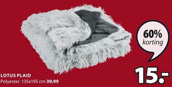 Jysk Lotus Plaid aanbieding