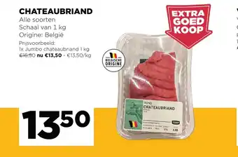 Jumbo Chateaubriand 1kg aanbieding