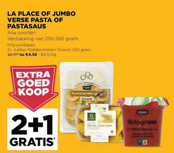 Jumbo La Place of Jumbo Verse Pasta of Pastasaus 250-500g aanbieding