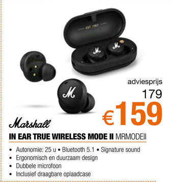 Marshall In Ear True Wireless Mode II MRMODEII