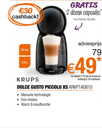 Expert Krups Dolce Gusto Piccolo XS KRKP1A0810 aanbieding