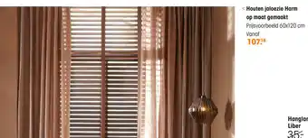 Kwantum Houten jaloezie Harm op maat gemaakt 60 x 120cm aanbieding