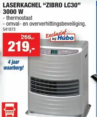Hubo Laserkachel "Zibro LC30" 3000W aanbieding