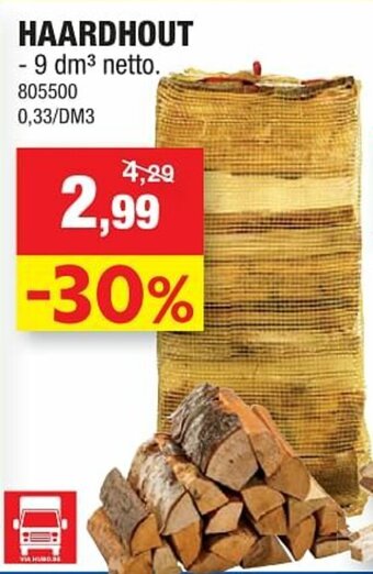 Hubo Haardhout aanbieding
