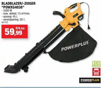 Hubo Bladblazer/-zuiger "POWXG4038" aanbieding