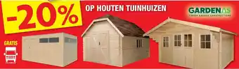 Hubo Op houten tuinhuizen aanbieding
