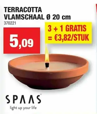 Hubo Terracotta Vlamschaal 20cm aanbieding