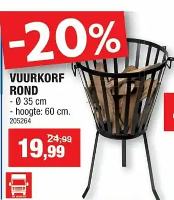 Hubo Vuurkorf Rond 35cm aanbieding