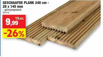 Hubo Geschaafde Plank 240cm - 28 x 145mm aanbieding