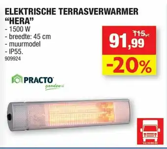 Hubo Elektrische Terrasverwarmer "Hera" aanbieding