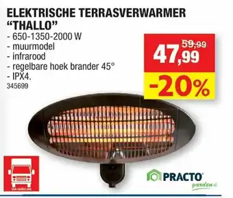 Hubo Elektrische Terrasverwarmer "Thallo" aanbieding