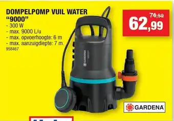 Hubo Dompelpomp vuil water "9000" aanbieding