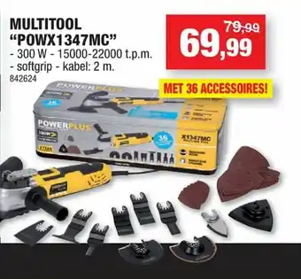 Hubo Multitool "POWX1347MC" aanbieding