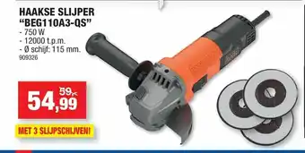 Hubo Haakse Slijper "BEG110A3-QS" aanbieding