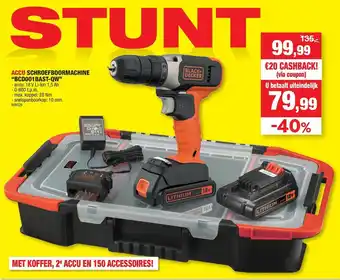 Hubo Accu Schroefboormachine "BCD001BAST-QW" aanbieding