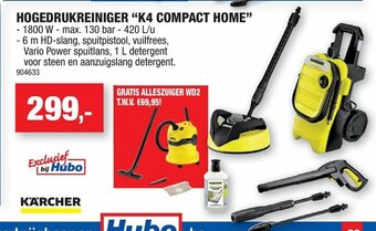Hubo Hogedrukreiniger "K4 Compact Home" aanbieding