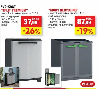 Hubo PVC Kast "Moby Recycling" aanbieding