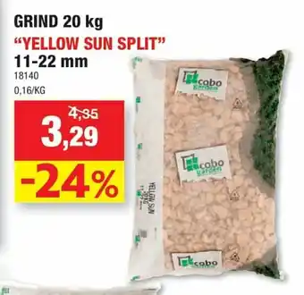 Hubo Grind 20kg "Yellow Sun Split" aanbieding