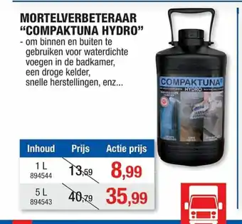 Hubo Mortelverbeteraar "Compaktuna Hydro" 1L aanbieding