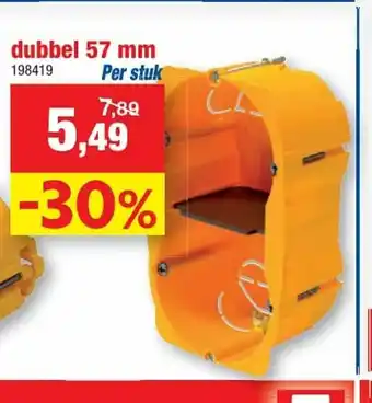 Hubo Inbouwdoos Holle Wand 57 mm per stuk aanbieding
