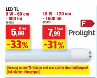 Hubo Led TL 9 W - 60 cm aanbieding