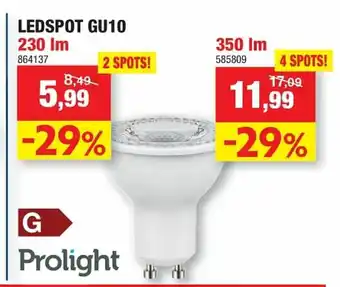Hubo Ledspot GU10 2 spots 230 lm aanbieding