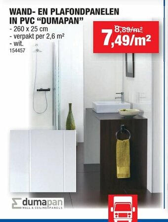 Hubo Wand-En Plafondpanelen in PVC-"Dumapan" aanbieding