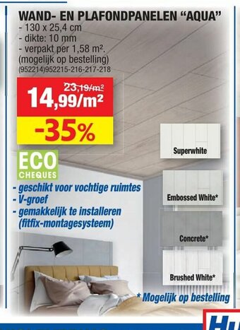 Hubo Wand-en Plafondpanelen "Aqua" aanbieding