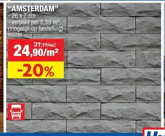 "Amsterdam" 26 x 7 cm