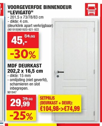 Hubo MDF Deurkast 202,2 x 16,5 cm aanbieding