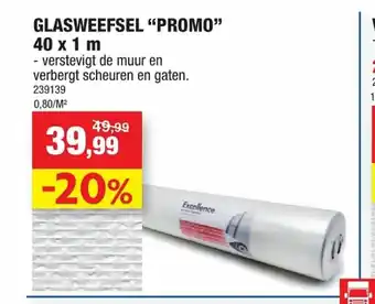 Hubo Glasweefsel "Promo" 40 x 1 m aanbieding