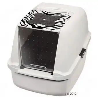 - Wit met tijgerprint - Catit Jumbo Kattenbak White Tiger
