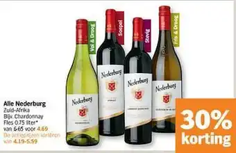 Albert Heijn Alle nederburg chardonnay aanbieding