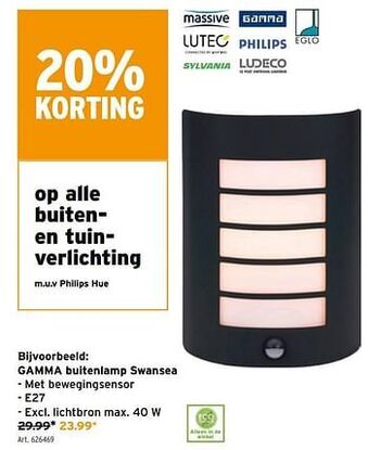 GAMMA Gamma buitenlamp swansea aanbieding