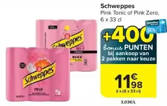 Carrefour Schweppes 2x (6x33cl) aanbieding