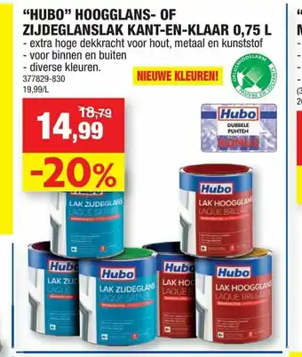 Hubo Hoogglans-of Zijdeglansak Kant-En-Klaar 0,75 L aanbieding
