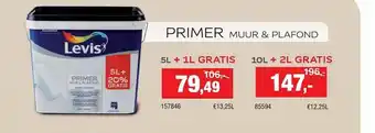Hubo Primer Muur & Plafond 5L + 1L Gratis aanbieding