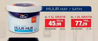 Hubo Muur Mat / Satin 4L + 1L Gratis aanbieding