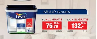 Hubo Muur Binnen 5L + 1L Gratis aanbieding