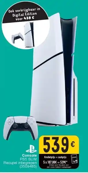 Cora Console PS5 SLIM Recupel inbegrepen aanbieding