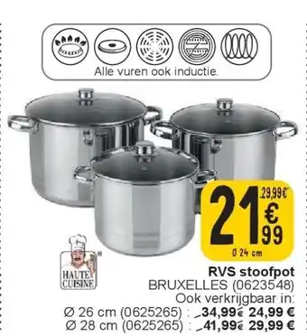 Cora RVS stoofpot aanbieding