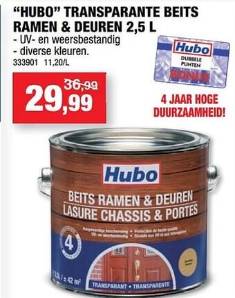 Hubo Hubo transparante beits ramen + deuren aanbieding