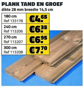 Bouwcenter Frans Vlaeminck Plank tand en groef aanbieding