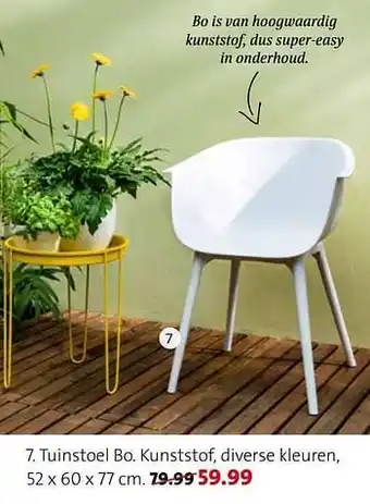 Tuinstoel bo. kunststof