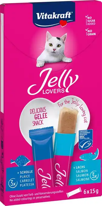 Bol.com Vitakraft Jelly Lovers MP zalm/schol MSC 6x15g,kat aanbieding