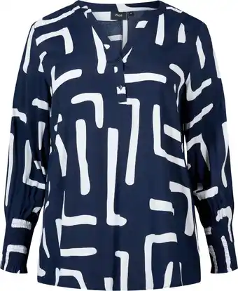 Bol.com Bedrukte viscose top met smok aanbieding